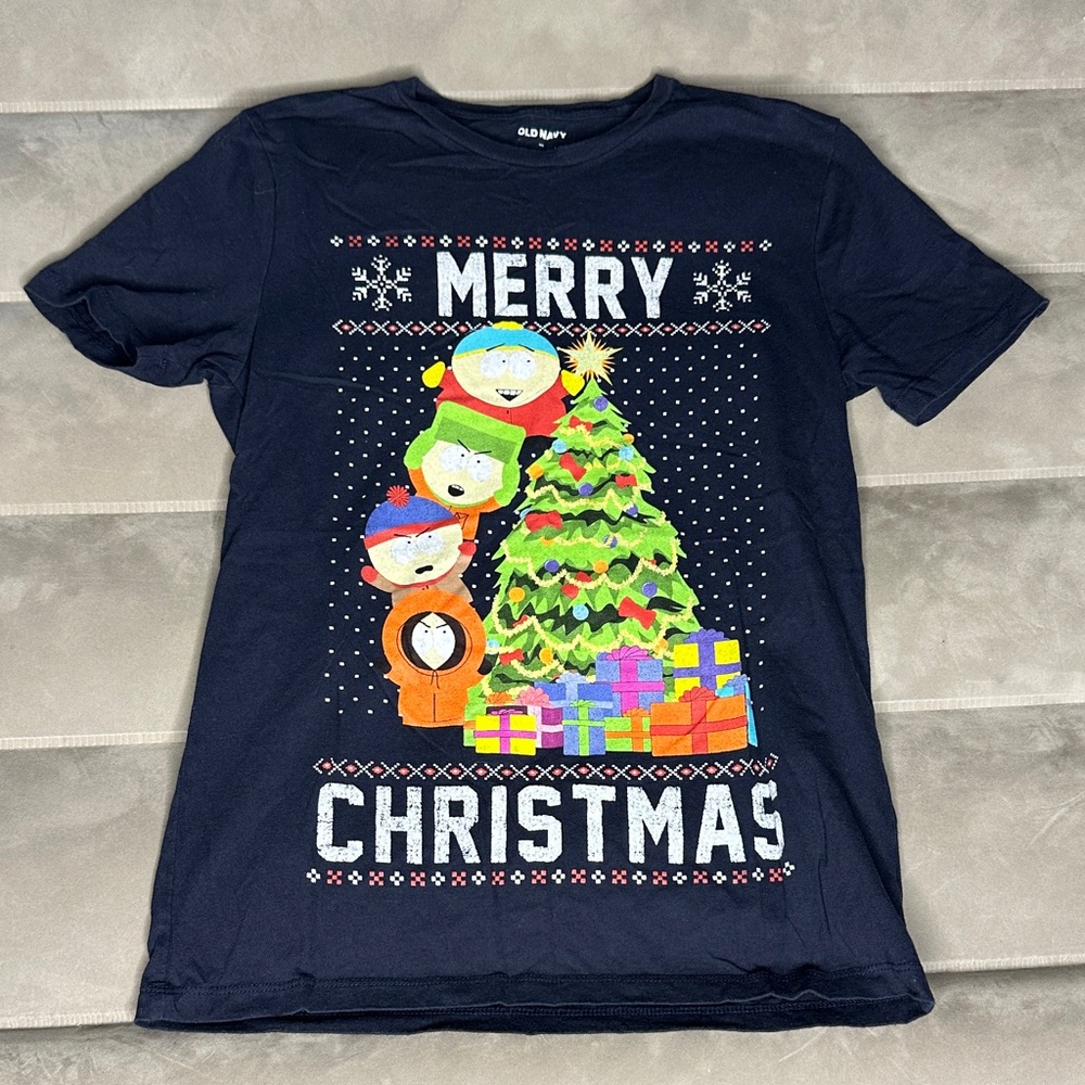 Old Navy Festive “South Park”‎ Christmas Tee Size XS